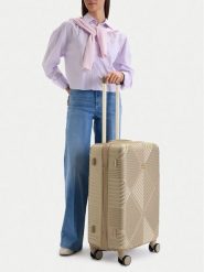 Nine West Walizka średnia CEO-NW-M-002-09 GOLD Złoty. Żółte torebki do ręki damskie Nine West, bez wzorów, z tworzywa sztucznego, średnie, bez dodatków. Za 359.99 zł.