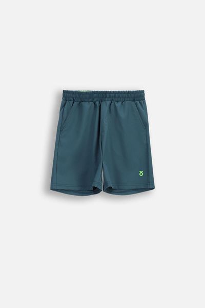 Spodenki treningowe dla chłopca Lemon Explore WL6 zielone do kolan. Zielone szorty dla chłopców LEMON explore, na lato, bez wzorów, z poliesteru, młodzieżowe. Za 49.90 zł.