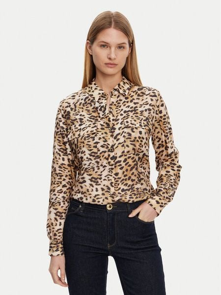 Guess Koszula W5GH83 WH5N2 Kolorowy Regular Fit. Bluzki damskie Guess, l, z aplikacjami, z lyocellu, bez kołnierzyka, bez ramiączek. Za 249.99 zł.