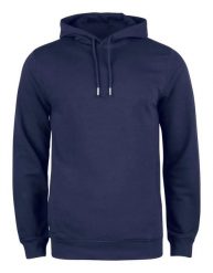 Clique Premium OC Hoody – blu granatowy bluza z kapturem z bawełny organicznej. Niebieskie bluzy męskie CLIQUE, s, bez wzorów, z bawełny, z kapturem. Za 274.42 zł.