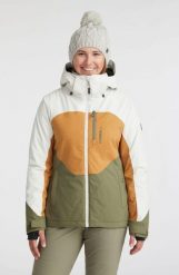 Kurtka zimowa na narty i snowboard damska O'Neill Carbonite 10K/10K. Brązowe kurtki damskie O'Neill, na zimę, l, bez wzorów, z materiału, bez kaptura. Za 399.00 zł.