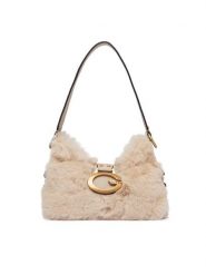Guess Torebka Camden Mini HWFB93 08720 Beżowy. Brązowe torebki do ręki damskie Guess, z aplikacjami, z materiału, bez dodatków. Za 584.99 zł.