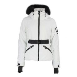 Damska kurtka wodoodporna Peak Mountain Alcone. Białe kurtki damskie Peak Mountain, na zimę, bez wzorów, bez kaptura. W wyprzedaży za 634.00 zł.