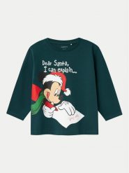 NAME IT Bluzka 13234159 Zielony Standard Fit. Zielone t-shirty dla chłopców Name it, bez wzorów, z bawełny, bez ramiączek. Za 69.99 zł.