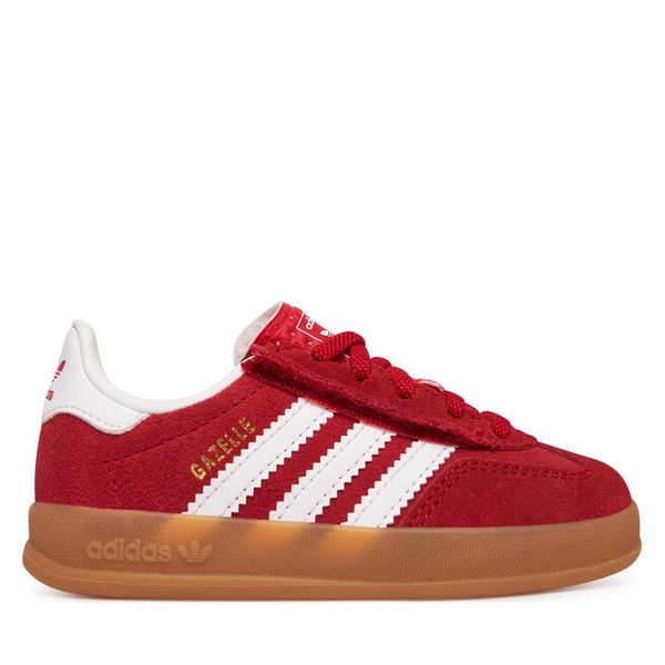Sneakersy adidas. Czerwone trampki i tenisówki chłopięce Adidas, bez wzorów, bez zapięcia. Za 195.99 zł.