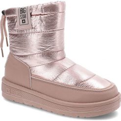 Różowe Śniegowce Big Star Modne Ocieplane Buty Dziecięce. Czerwone śniegowce dziewczęce Big Star, ze skóry ekologicznej, retro, bez zapięcia. Za 119.00 zł.