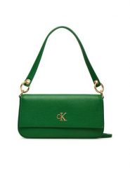Calvin Klein Torebka Minimal Monogram Shoulder Pouch LV04K3161G Zielony. Zielone torebki do ręki damskie Calvin Klein, bez wzorów, ze skóry, bez dodatków. Za 379.99 zł.