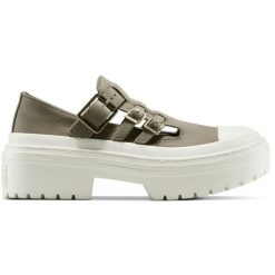 Sandały Converse Chuck Taylor As Lugged Heel Mj, Dla obu płci. Zielone sandały damskie Converse, bez wzorów, ze skóry, bez obcasa, bez zapięcia. Za 490.00 zł.