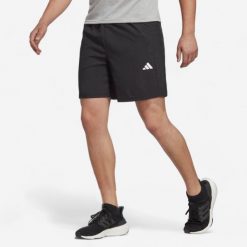 Spodenki fitness cardio męskie Adidas. Krótkie spodenki sportowe męskie Adidas, l, bez wzorów, z materiału, na fitness i siłownię. Za 69.99 zł.