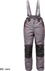 CERVA CREMORNE spodnie zimowe - męskie zimowe spodnie z odpinanymi szelkami, 100% poliester - szary 4XL. Szare spodnie materiałowe męskie CERVA, m, bez wzorów, z poliesteru. Za 146.95 zł.