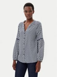 Olsen Koszula 12002115 Granatowy Regular Fit. Niebieskie bluzki damskie Olsen, bez wzorów, z bawełny, bez kołnierzyka, bez ramiączek. Za 289.99 zł.
