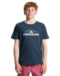 Koszulka z krótkim rękawem dla Chłopcy EV CORPO CLASSIC Niebieski. Niebieskie t-shirty dla chłopców Quiksilver, z aplikacjami, z bawełny, bez ramiączek. Za 37.50 zł.