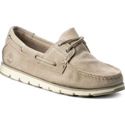 Mokasyny TIMBERLAND - Camden Falls Suede Boat TB0A1P84L471 B Simp. Brązowe mokasyny damskie Timberland, bez wzorów, z gumy, bez obcasa, na płaskiej podeszwie, bez zapięcia. W wyprzedaży za 359.00 zł.
