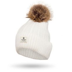 Czapka biała Peterson PTN HAT-07. Białe czapki i kapelusze damskie Peterson, na zimę, bez wzorów, z dzianiny. Za 41.99 zł.
