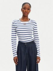 Munthe Bluzka Pote 252110225264 Niebieski Regular Fit. Niebieskie bluzki damskie Munthe, bez wzorów, z bawełny, bez kołnierzyka, bez ramiączek. Za 289.99 zł.