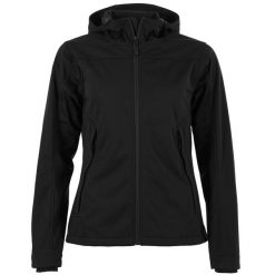 Damska kurtka wodoodporna Stanno Prime Softshell. Czarne kurtki damskie STANNO, l, bez wzorów, z materiału, z kapturem. Za 392.55 zł.