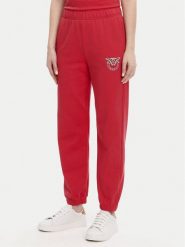 PINKO Spodnie dresowe Plumcake 104790 A2G8 Czerwony Regular Fit. Czerwone spodnie dresowe damskie Pinko, xl, bez wzorów, z bawełny. Za 419.99 zł.