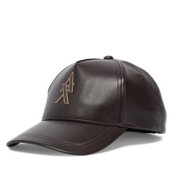 Czapka z daszkiem Armani Exchange. Brązowe czapki i kapelusze damskie Armani Exchange, bez wzorów. Za 329.99 zł.