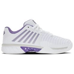 Sneakersy damskie K-swiss EXPRESS LIGHT 3 do tenisa białe (98562-149-M). Białe obuwie sportowe damskie K-SWISS, bez wzorów, tenisowe. Za 319.00 zł.