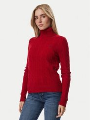 Polo Ralph Lauren Golf 211888686503 Bordowy Regular Fit. Czerwone swetry damskie Polo Ralph Lauren, m, bez wzorów, z wełny, bez kołnierzyka, bez ramiączek, bez kaptura. Za 1,018.99 zł.
