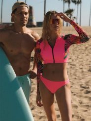 4F Dół od bikini damski - różowy XL. Czerwone bikini damskie 4f, na lato, s, bez wzorów, z dzianiny, sportowe, do pływania. Za 49.99 zł.