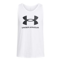 Tank top Under Armour Sporstyle Logo. Białe t-shirty męskie Under Armour, xs, bez wzorów, z bawełny, bez kołnierzyka. Za 190.00 zł.