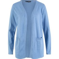Sweter bez zapięcia oversize, z bawełny z recyclingu bonprix perłowy niebieski. Swetry damskie bonprix. Za 37.99 zł.
