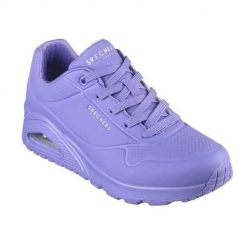 Buty do chodzenia damskie Skechers Uno Stand On Air. Fioletowe obuwie sportowe damskie Skechers, bez wzorów, z gumy, trekkingowe. Za 408.00 zł.