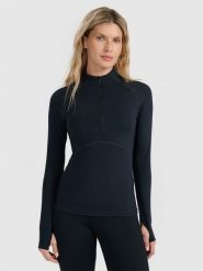 4F Bielizna termiczna drapana (góra) damska - czarna XL. Czarna bielizna termoaktywna damska 4f, xl, bez wzorów, z polaru, bez ramiączek. Za 169.99 zł.