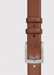 PAKO LORENTE - Kamelowy skórzany pasek męski. Paski damskie Pako Lorente, bez wzorów, ze skóry. Za 149.99 zł.