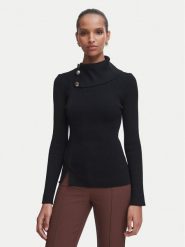 Rinascimento Sweter CFM0012355003 Czarny Slim Fit. Czarne swetry damskie Rinascimento, m, bez wzorów, z syntetyku, bez kołnierzyka, bez ramiączek, bez kaptura. Za 519.99 zł.