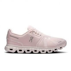 Buty do biegania damskie On Cloud 6. Czerwone obuwie sportowe damskie On, bez wzorów, z materiału, do biegania. Za 829.00 zł.