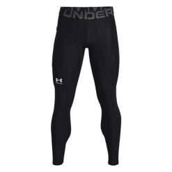 Męskie Legginsy HeatGear. Czarne krótkie spodenki sportowe męskie Under Armour, m, bez wzorów, rowerowe. Za 247.99 zł.