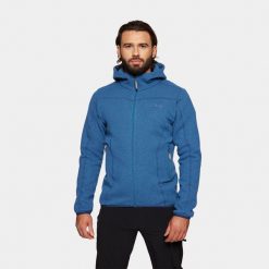 Bluza turystyczna polarowa męska Alpinus Barbiano. Niebieskie bluzy męskie Alpinus, m, bez wzorów, z polaru, bez kaptura, trekkingowe. Za 359.00 zł.