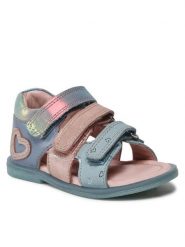 Lasocki Kids Sandały CI12-HAPPY-06 Niebieski. Niebieskie sandały dziewczęce Lasocki Kids, z nubiku, bez zapięcia. Za 69.99 zł.