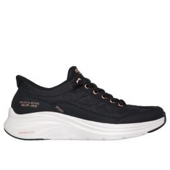 Sneakersy damscy Skechers Contour Foam golden hour. Czarne obuwie sportowe damskie Skechers, bez wzorów. Za 369.99 zł.