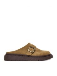 DeeZee Klapki CEO-HY7010-7 Beżowy. Brązowe klapki damskie DeeZee, bez wzorów, z materiału, bez obcasa. Za 139.99 zł.