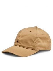 Tommy Hilfiger Czapka z daszkiem AM0AM12303 Beżowy. Brązowe rękawiczki męskie Tommy Hilfiger, bez wzorów, z bawełny. Za 129.99 zł.