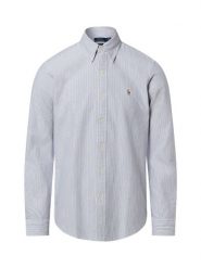 Polo Ralph Lauren Męska koszula bawełniana Mężczyźni Modern Fit Bawełna szary|biały w paski, L. Białe koszule męskie Polo Ralph Lauren, l, bez wzorów, z bawełny, bez kołnierzyka, bez ramiączek. Za 729.95 zł.