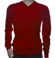 Sweter męski z kaszmiru i wełny merynosów w szpic serek XL 240 czerwony. Czerwone bluzy męskie Giovane Ricco, m, bez wzorów, z kaszmiru, bez kaptura. Za 139.99 zł.