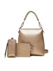 Hispanitas Torebka BV253843 Złoty. Żółte torebki do ręki damskie Hispanitas, bez wzorów, ze skóry, bez dodatków. Za 519.99 zł.