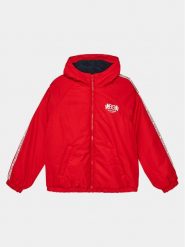 Tommy Hilfiger Kurtka przejściowa Heritage Logo Windbreaker KB0KB08880 Czerwony Regular Fit. Czerwone kurtki i płaszcze dla chłopców Tommy Hilfiger, bez wzorów, z syntetyku, bez kaptura. Za 519.99 zł.