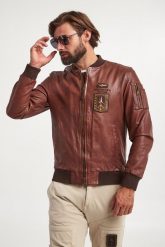 Kurtka męska skórzana AERONAUTICA MILITARE. Kurtki męskie Aeronautica Militare, m, bez wzorów, bez kaptura. Za 3,679.00 zł.