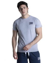 Męska koszulka z krótkim rękawem Summer Basic. Szare koszulki sportowe męskie LEONE 1947 APPAREL, na lato, l, bez wzorów, z bawełny, bez kołnierzyka, bez ramiączek, na fitness i siłownię. Za 63.11 zł.