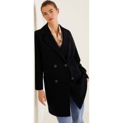 Mango - Płaszcz Merci. Czarne płaszcze damskie Mango, z elastanu, klasyczne. Za 269.90 zł.
