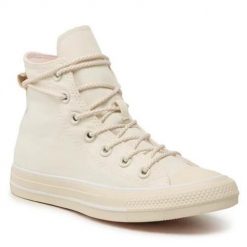 Buty do chodzenia damskie Converse A06093C. Białe obuwie sportowe damskie Converse, bez wzorów, z materiału, trekkingowe. W wyprzedaży za 229.45 zł.