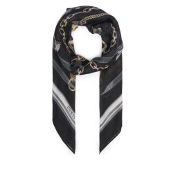 Chusta Guess. Czarne szaliki i chusty damskie Guess, z aplikacjami. Za 154.99 zł.