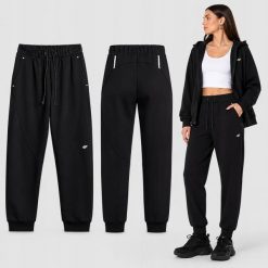 SPODNIE DAMSKIE 4F DRESOWE JOGERRY SPORTOWE CZARNE. Czarne spodnie dresowe damskie 4f, m, bez wzorów, z dresówki. Za 159.99 zł.