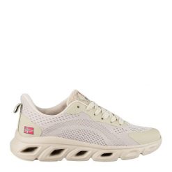 Buty do biegania damskie Norway GUDRUN. Białe obuwie sportowe damskie Aulp, bez wzorów, z dzianiny, do biegania. Za 323.99 zł.