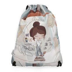 Worek damski Anekke, wykonany z lekkiego materiału tekstylnego z dekoracyjnym nadrukiem zamykany na ściągacz ze sznurkami, szary, 42484-003. Szare torebki do ręki damskie Anekke, bez wzorów, eleganckie, z nadrukiem, bez dodatków. Za 119.00 zł.